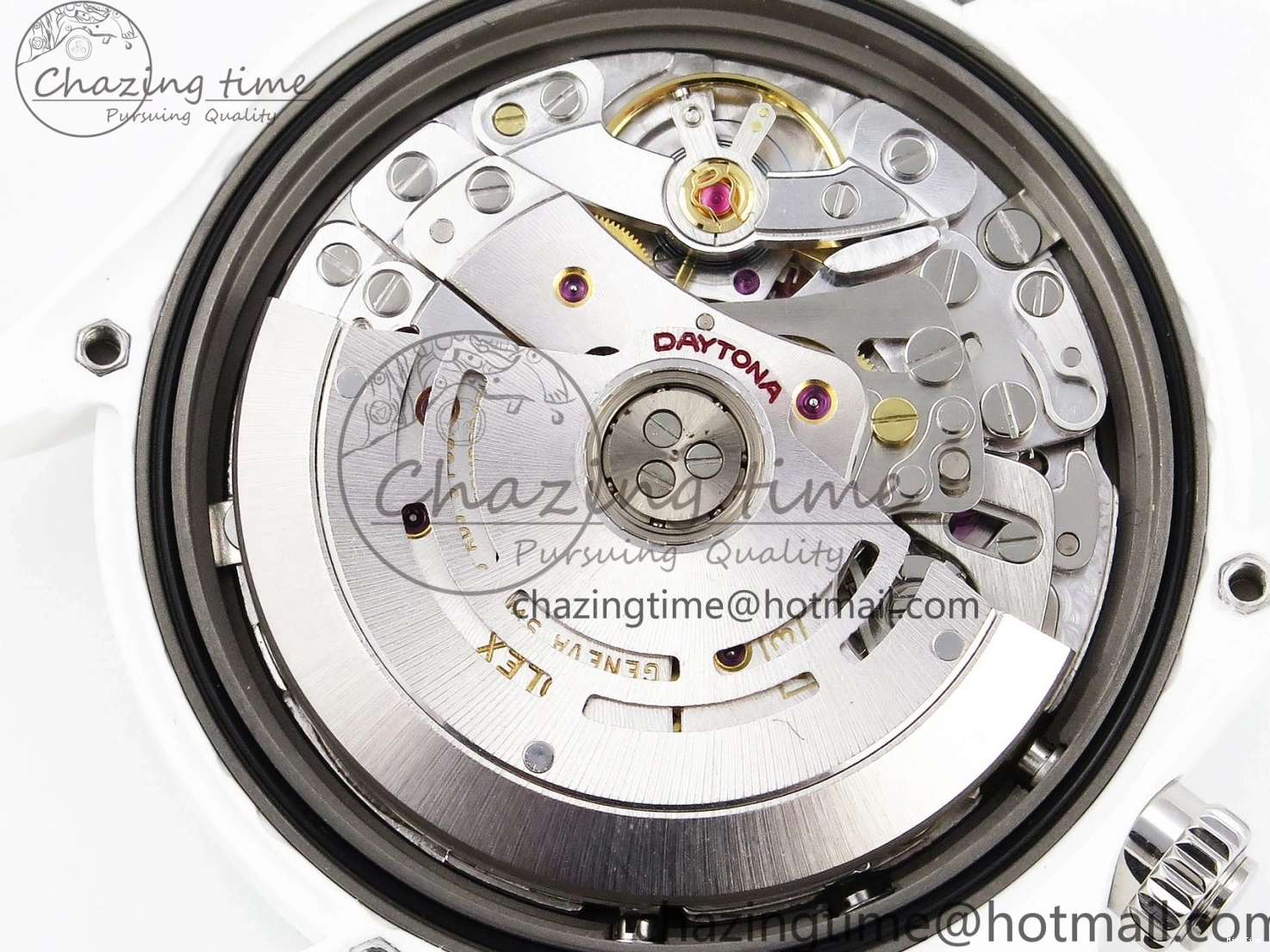 MiroTime 0203 MoistureWicking Daytona AET White Ceramic Case and Bracelet Green Dial SA4130 V 1891